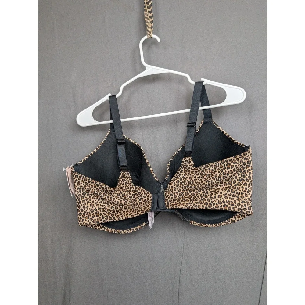 Auden The Superstar T-Shirt Bra‎ Full Coverage Lightly Lined Animal Print 40 DDD
